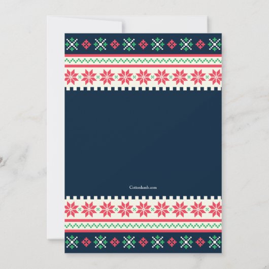 Cross-Stitch Holiday Uitnodiging (Achterkant)