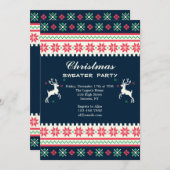 Cross-Stitch Holiday Uitnodiging (Voorkant / Achterkant)