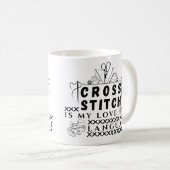  Cross Stitch Is My Love Language - X-Stitch Lover Koffiemok (Voorkant rechts)