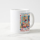 Cross Stitch Lover-Stitching in My Happy Place Grote Koffiekop (Voorkant rechts)