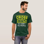 Cross Stitch Mensen CrossStitching Craft Lover T-shirt (Voorkant volledig)