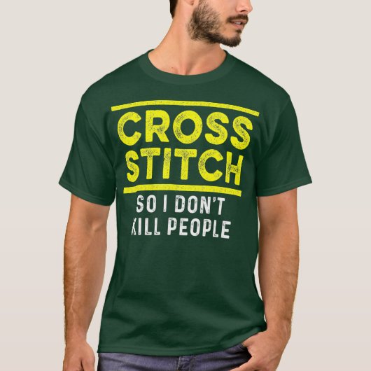 Cross Stitch Mensen CrossStitching Craft Lover T-shirt (Voorkant)