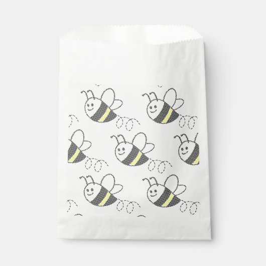 Cross Stitch Pattern Print Schattige Bee Baby show Bedankzakje (Voorkant)