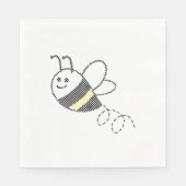 Cross Stitch Pattern Print Schattige Bee Baby show Servet (Voorkant)