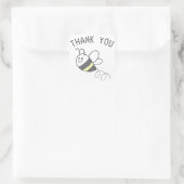 Cross Stitch Pattern Print Schattige Bee Baby show Vierkante Sticker (Tas)