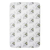 Cross Stitch Pattern Print Schattigee bij Badmat (Voorkant Verticaal)