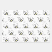 Cross Stitch Pattern Print Schattigee bij Inpakpapier Vel (Voorkant 3)