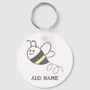 Cross Stitch Pattern Print Schattigee bij Sleutelhanger