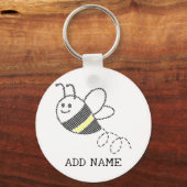 Cross Stitch Pattern Print Schattigee bij Sleutelhanger (Achterkant)