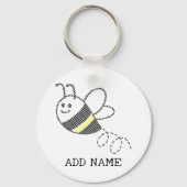 Cross Stitch Pattern Print Schattigee bij Sleutelhanger (Achterkant)