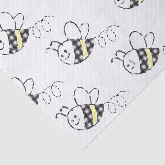 Cross Stitch Pattern Print Schattigee bij Tissuepapier (Detail)