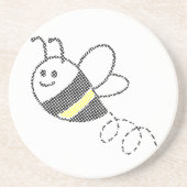 Cross Stitch Pattern Print Schattigee bij Zandsteen Onderzetter (Voorkant)