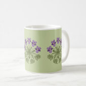 "Cross Stitch" Violets Koffie Mok (Voorkant rechts)