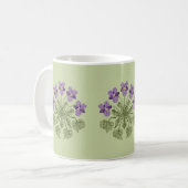 "Cross Stitch" Violets Koffie Mok (Voorkant links)