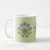 "Cross Stitch" Violets Koffie Mok (Links)