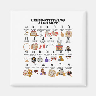 Cross Stitching Alfabet Grappige Cross Stitch Love Magneet