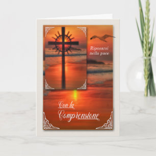 Cross Sunset Con la Comprensione Italian Sympathy Kaart