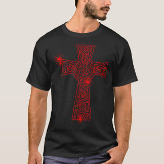 Cross Swirl Easter Rhinestone Bling Happ Paasme T-shirt