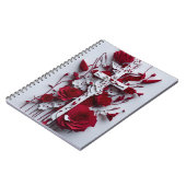 cross tattoo flower 18 notitieboek (Linkerzijde)