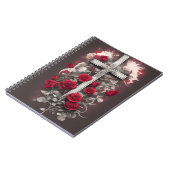 cross tattoo flower 1 notitieboek (Linkerzijde)