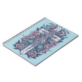 cross tattoo flower 20 notitieboek (Linkerzijde)