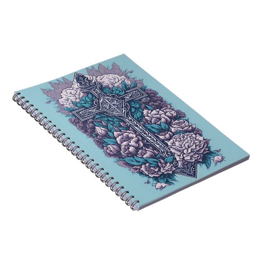cross tattoo flower 21 notitieboek (Rechterzijde)
