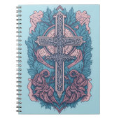 cross tattoo flower 23 notitieboek (Voorkant)