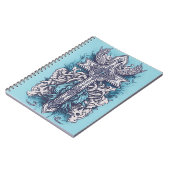 cross tattoo flower 24 notitieboek (Linkerzijde)