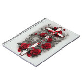 cross tattoo flower 2 notitieboek (Linkerzijde)