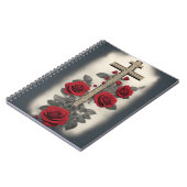 cross tattoo flower 5 notitieboek (Linkerzijde)