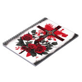 cross tattoo flower 7 notitieboek (Linkerzijde)