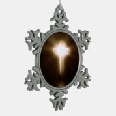 Cross Tin Sneeuwvlok Ornament (Links)