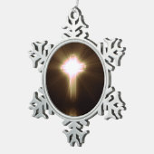 Cross Tin Sneeuwvlok Ornament (Rechts)