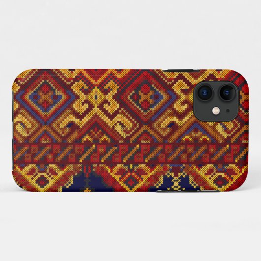 Cross-titch Pattern iPhone 5 ID Hoesje (Achterkant (horizontaal))