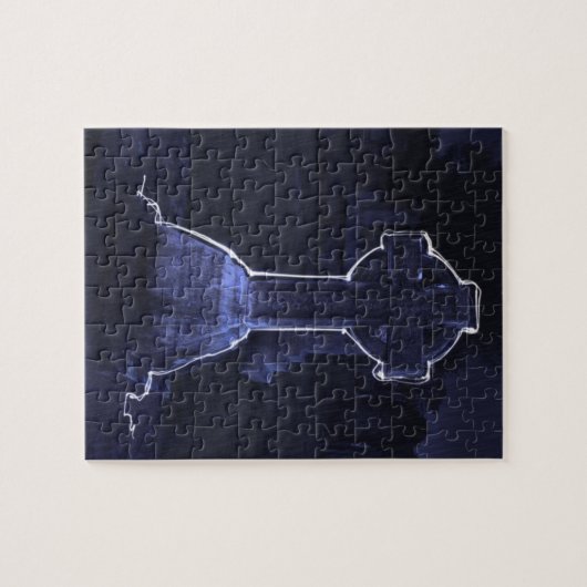 Cross Tombstone Legpuzzel (Horizontaal)