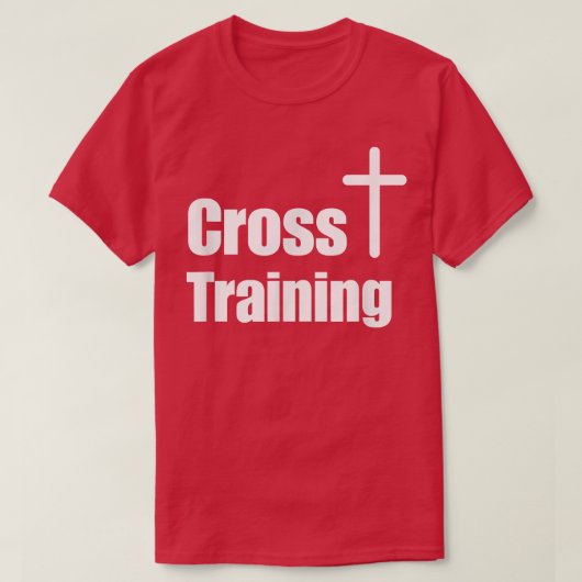 Cross-Training Christelijke Faith Workout Motivati T-shirt (Design voorkant)