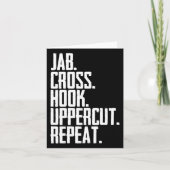 Cross Uppercut Herhaal Kick Box Sport Boxing Movem Kaart (Voorkant)