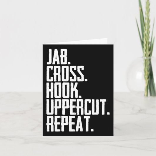 Cross Uppercut Herhaal Kick Box Sport Boxing Movem Kaart (Voorkant)