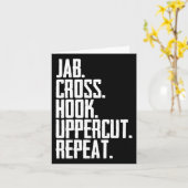 Cross Uppercut Herhaal Kick Box Sport Boxing Movem Kaart (Gele Bloem)