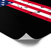 Cross Usa Flag Christian Religious Us America Fait Poster (Hoek)