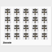 Cross, van Clairmarais Abbey Vierkante Sticker (Vel)