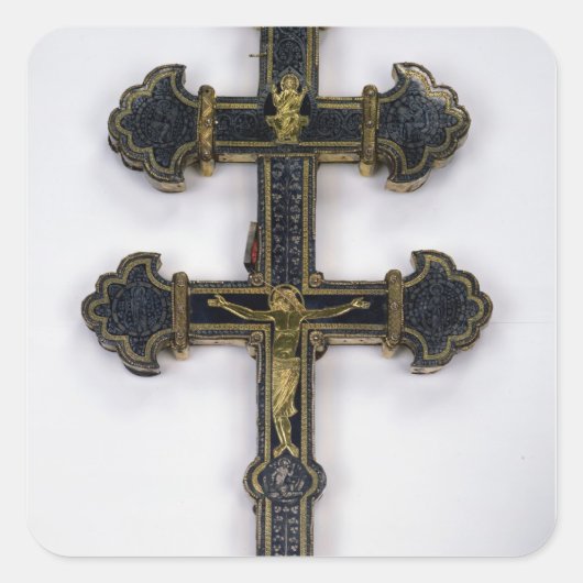 Cross, van Clairmarais Abbey Vierkante Sticker (Voorkant)