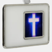 Cross Verzilverd Omlijst Ornament (Rechts)