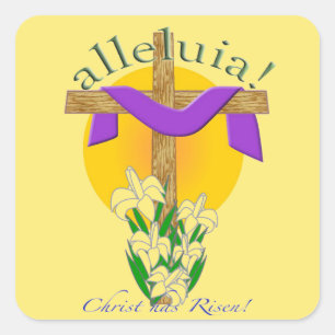 Cross Vierkante Sticker