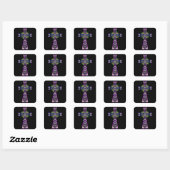 Cross Vierkante Sticker (Vel)