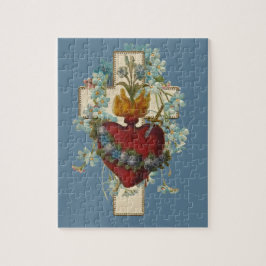 Cross Virgin Mary Immaculate Heart Religieuze Legpuzzel