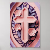 Cross Wall Art Poster | Minimaal AI-ontwerp (Voorkant)