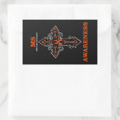 Cross/Warrior...MS Rechthoekige Sticker (Tas)