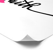 Cross Warrior Survivor Pink Ribbon borstkanker 2 Poster (Hoek)