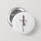 Cross Warrior Survivor Pink Ribbon borstkanker Ronde Button 5,7 Cm (Voorkant /achterkant)